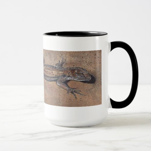 Lizard on Sand Realistic Reptile Mug