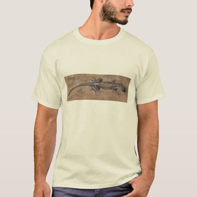 "Lizard on Sand" T shirt, great southwestern look! T-Shirt (Front)