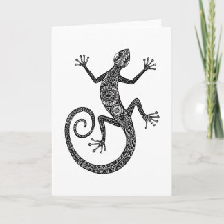 Lizard Or Salamander Doodle Card