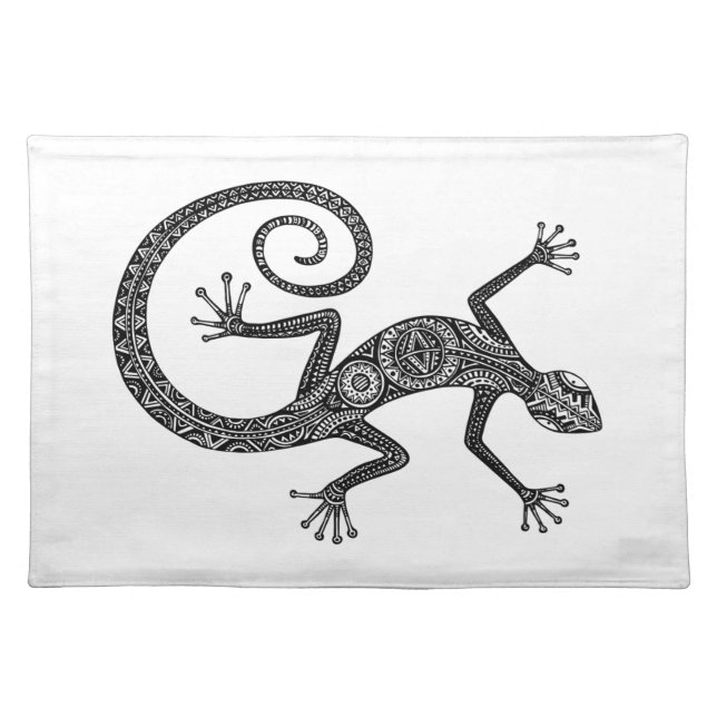 Lizard Or Salamander Doodle Cloth Placemat (Front)