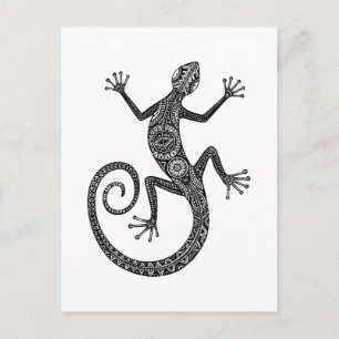 Lizard Or Salamander Doodle Postcard