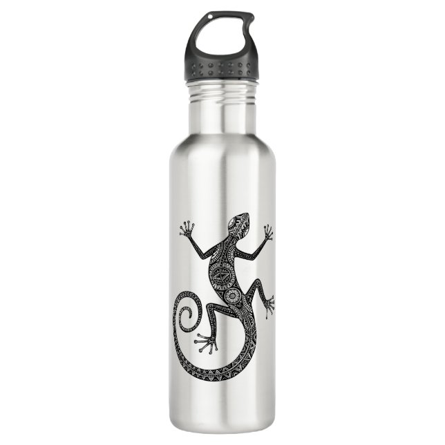 Lizard Or Salamander Doodle Stainless Steel Water Bottle (Front)