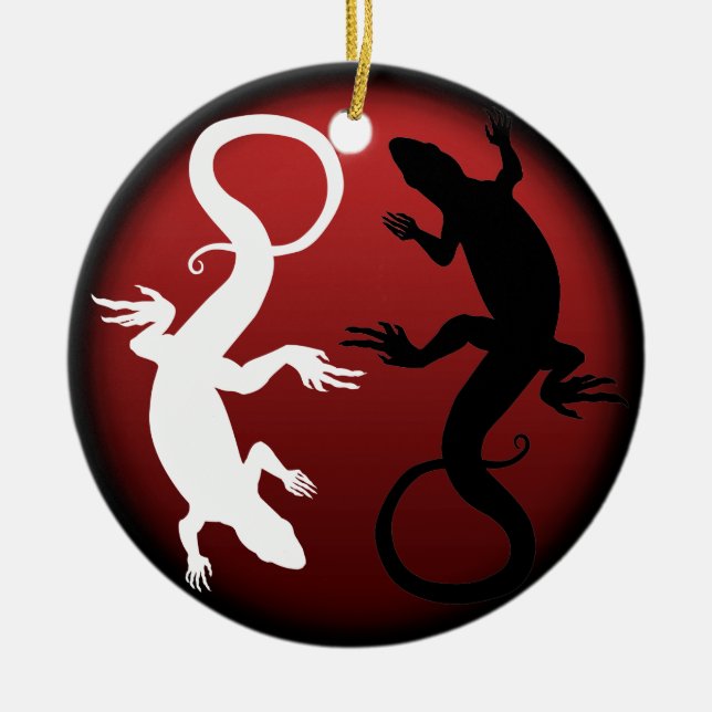 Lizard Ornament Personalized Reptile Decoration (Front)
