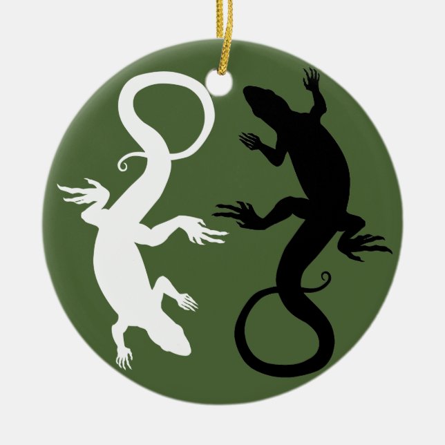 Lizard Ornament Personalized Reptile Decoration (Front)