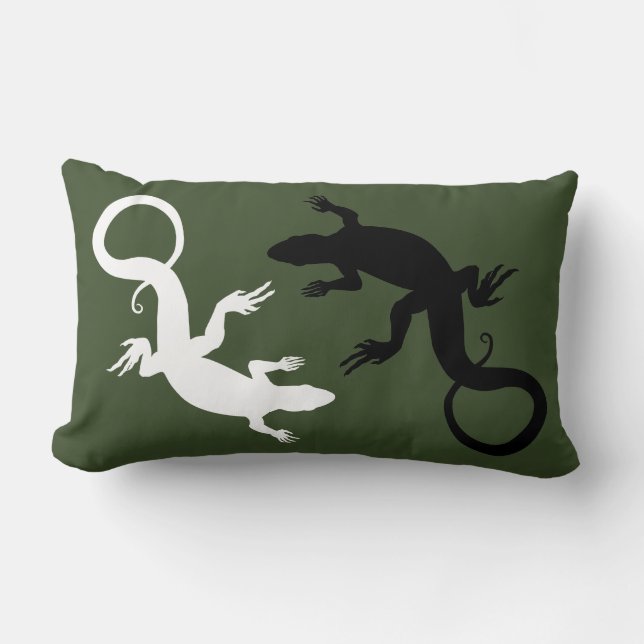 Lizard Pillows Reptile Art Pillows Lizard Decor (Front)