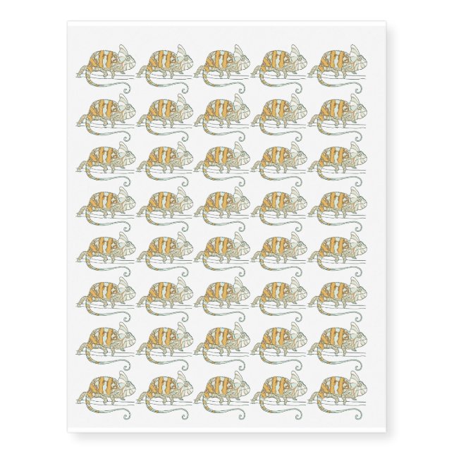 Lizard Reptile Animals Design Temporary Tattoos (Front)