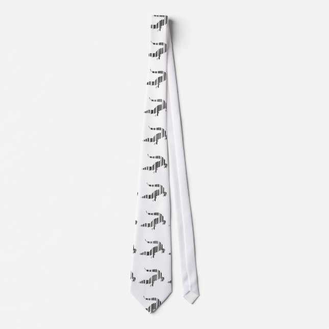 LIZARD REPTILE BAR CODE Crocodile Barcode Pattern Tie (Front)