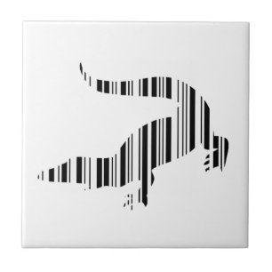 LIZARD REPTILE BAR CODE Crocodile Barcode Pattern Tile