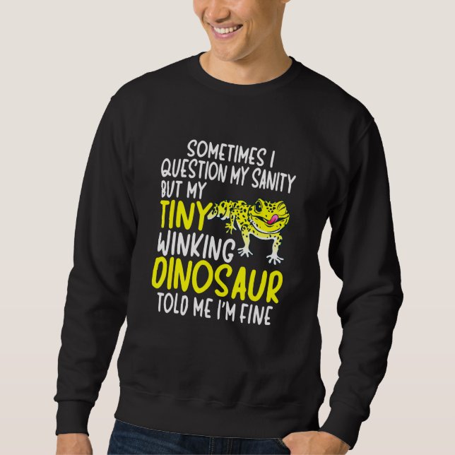 Lizard Reptile Herpetologist Leopard Gecko Sweatshirt (Front)