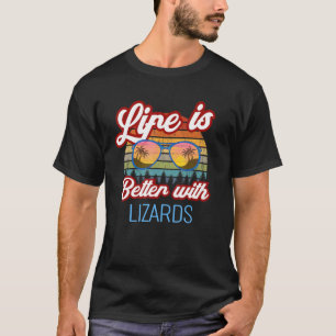 Lizard Retro Sunset Life Is Better With Lizards! T-Shirt
