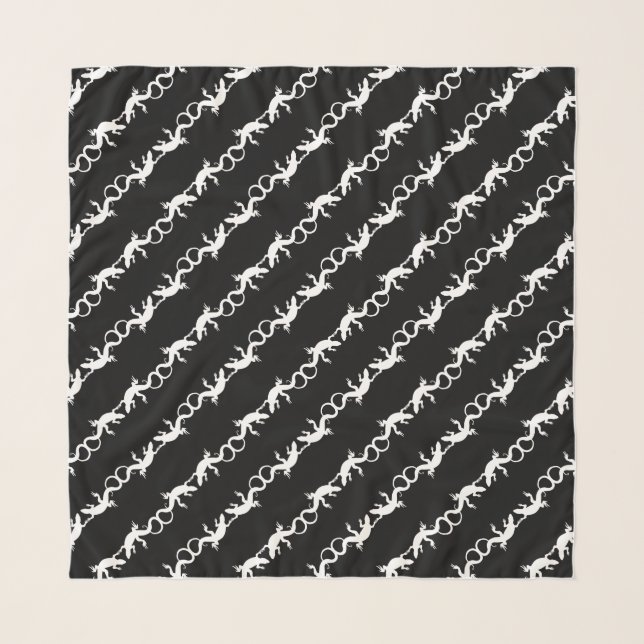 Lizard Scarf Cool Reptile Art Scarves (Front)