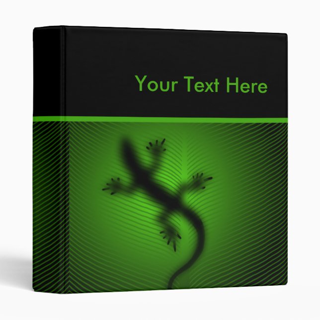 Lizard Silhouette 3 Ring Binder (Front/Spine)