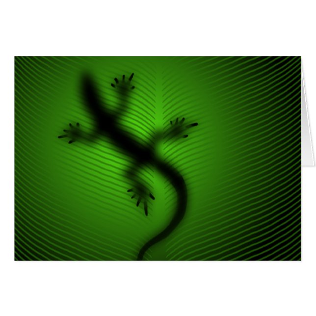 Lizard Silhouette Cards (Front Horizontal)