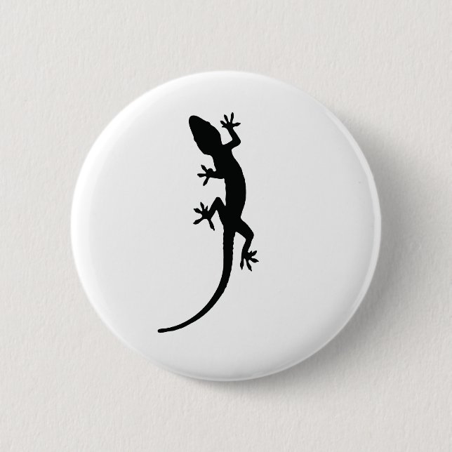Lizard Silhouette Pinback Button (Front)