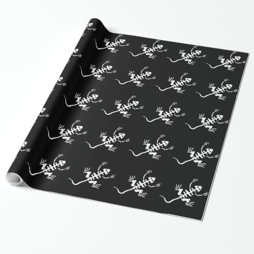 Lizard Skeleton Wrapping Paper