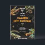 Lizard Snake Turtle Reptile Dark Birthday Party  Invitation<br><div class="desc">customize for your event</div>