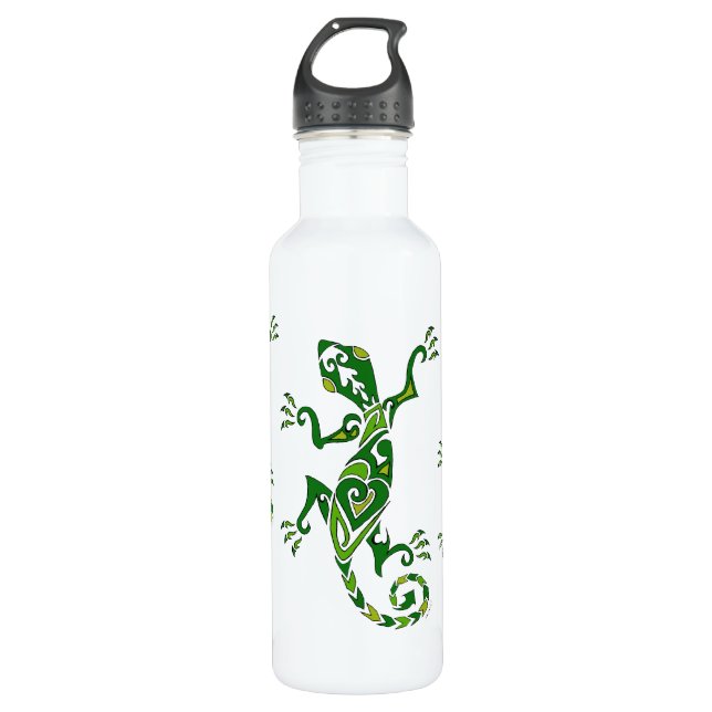 Lizard Tattoo Stainless Steel Water Bottle (Front)