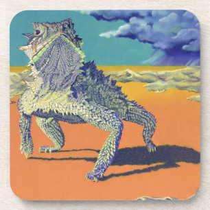 Lizard, Texas Horned Toad Drink Coaster