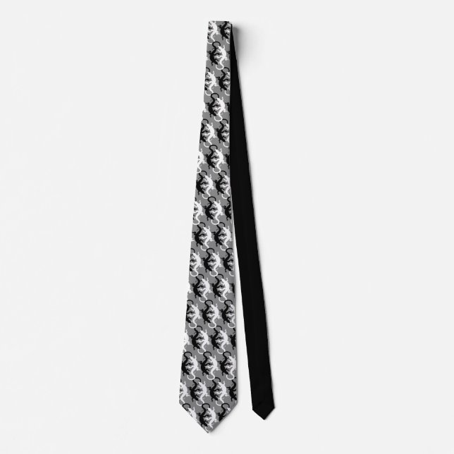 Lizard Tie Cool Reptile Gifts Lizard Art Necktie (Front)