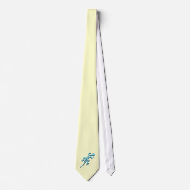 Lizard-turquoise Neck Tie (Front)