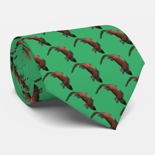Lizard Wildlife Neck Tie (Rolled)