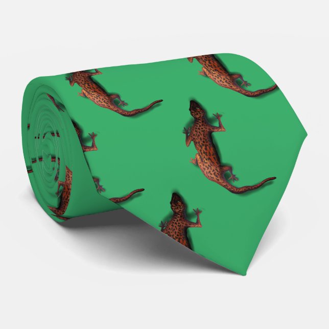 Lizard Wildlife Neck Tie (Rolled)