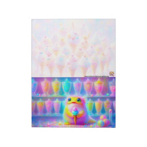 Lizard with Ice Cream Notepad