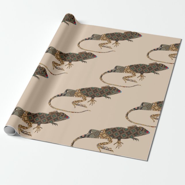 Lizard Wrapping Paper (Unrolled)