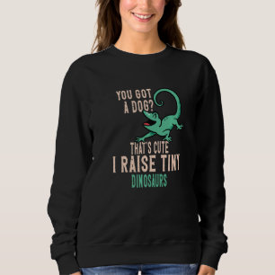 Lizard you got a Dog that's cute i raise tiny dino Sweatshirt