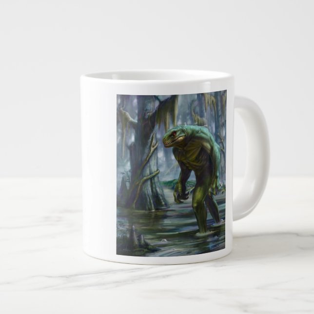 Lizardman of Scape Ore Swamp Large Coffee Mug (Front Right)
