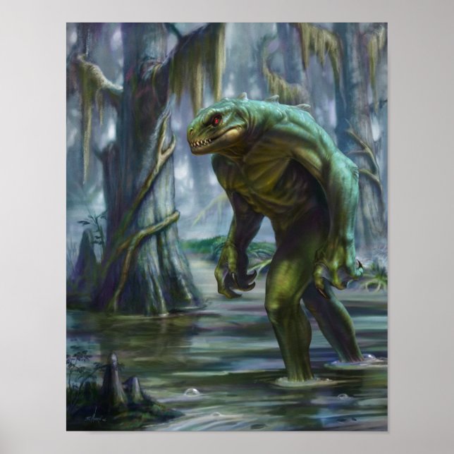 Lizardman of Scape Ore Swamp Poster (Front)