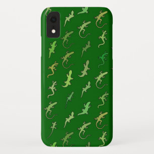 Lizards and Geckos, on pine green  iPhone XR Case