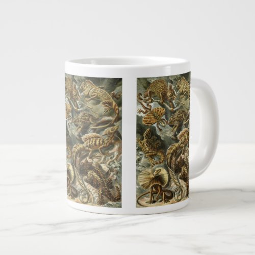 Lizards by Ernst Haeckel Vintage Lacertilia Animal Giant Coffee Mug