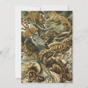 Lizards by Ernst Haeckel Vintage Lacertilia Animal Invitation