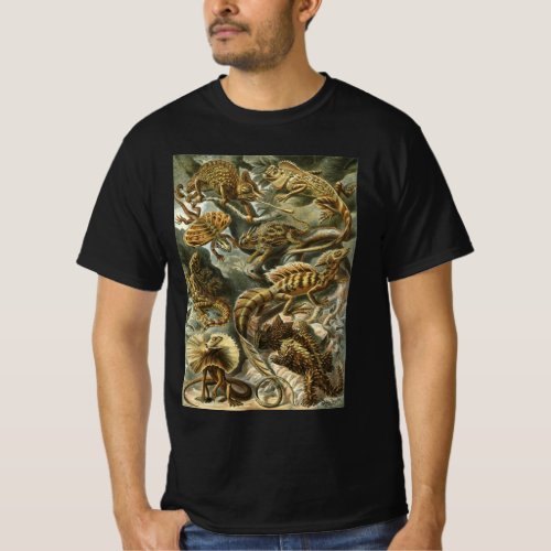 Lizards by Ernst Haeckel Vintage Lacertilia Animal T_Shirt