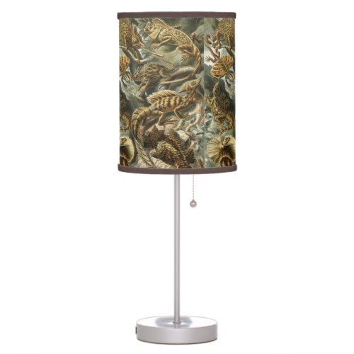 Lizards by Ernst Haeckel Vintage Lacertilia Animal Table Lamp