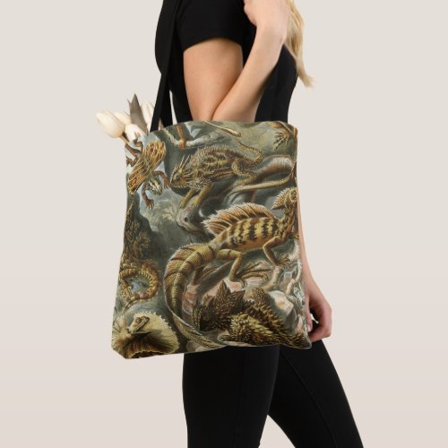 Lizards by Ernst Haeckel Vintage Lacertilia Animal Tote Bag