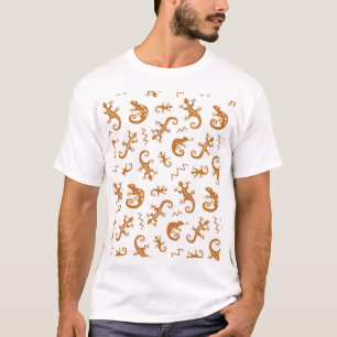 Lizards Chameleons: Seamless Pattern Design. T-Shirt