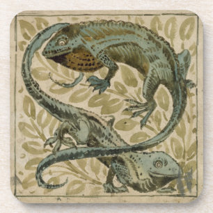Lizards, design for a tile (w/c on paper) drink coaster