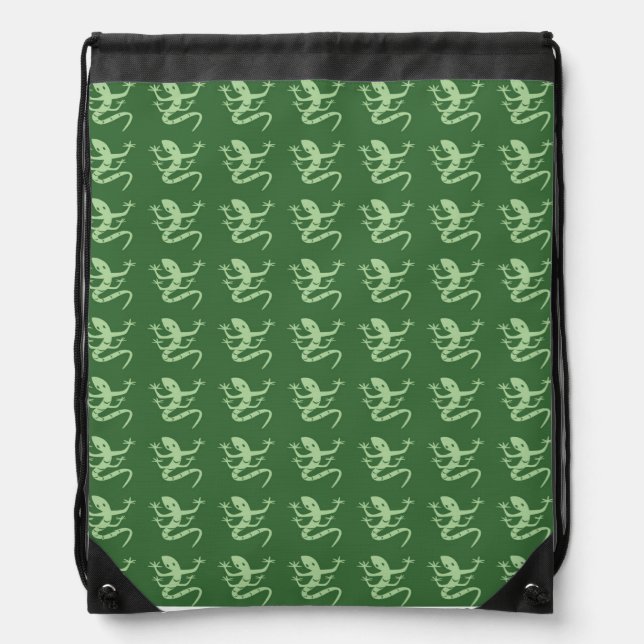 lizards Drawstring Backpack (Front)
