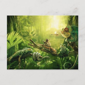 Lizards Frogs Jungle Reptiles Landscape Postcard by Beauty_of_Nature at Zazzle