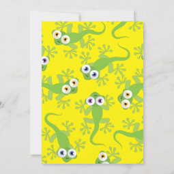 Lizards Geckos Cute Kids 1st Birthday Party Invitation | Zazzle