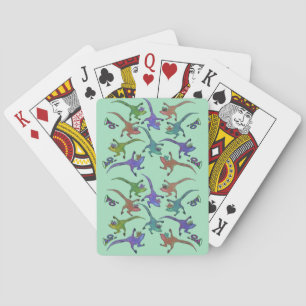 Lizards Leaping Playing Cards