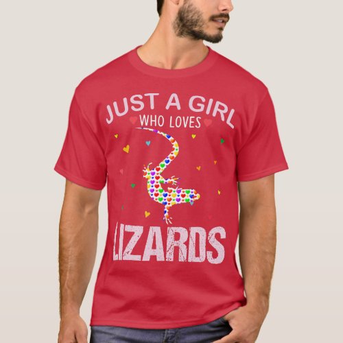 Lizards Lover Girls Women Just a Girl Who Loves Li T_Shirt