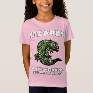 Lizards Make Me Happy Cute Gecko Reptile T-Shirt