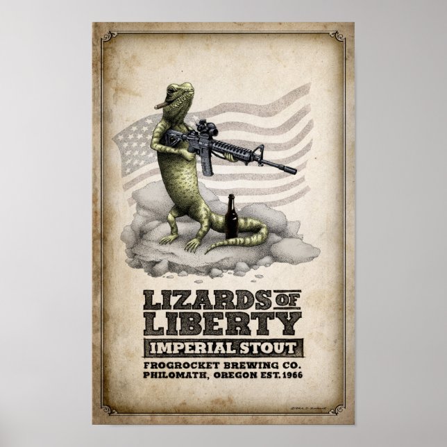Lizards of Liberty Imperial Stout Poster (Front)