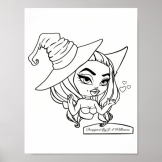 Lizbeth Color Your Own Poster