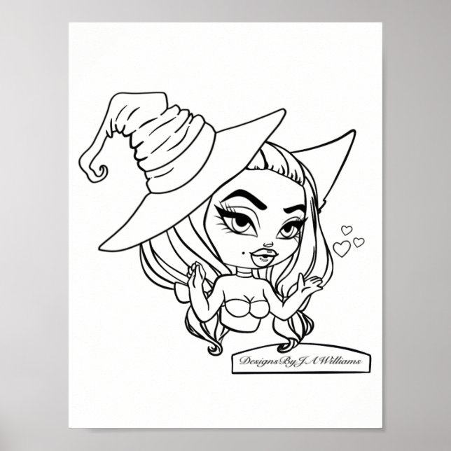 Lizbeth Color Your Own Poster (Front)