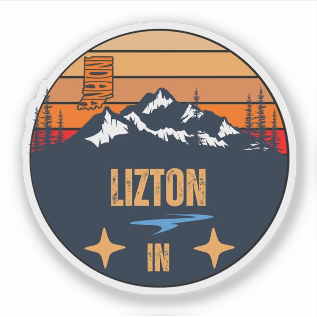 Lizton, Indiana Sticker (Front)