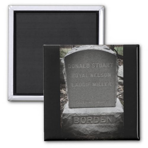 Lizzie Borden Dog Headstone _ Pet Cemetery Magnet